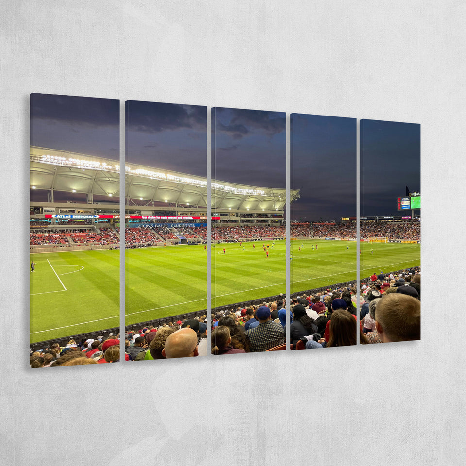Rio Tinto Stadium, Stadium Canvas, Sport Art, Gift for him, Multi Panels B, Canvas Prints Wall Art Decor