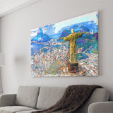 Rio De Janeiro, Christ The Redeemer Painting, Rio Wall Art, Canvas Prints Wall Art Home Decor