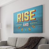 Rise And Grind Canvas Prints Wall Art - Painting Canvas,Office Business Motivation Art, Wall Decor