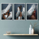 Rising Angels  Set of 3 Piece Framed Canvas Prints Wall Art Decor