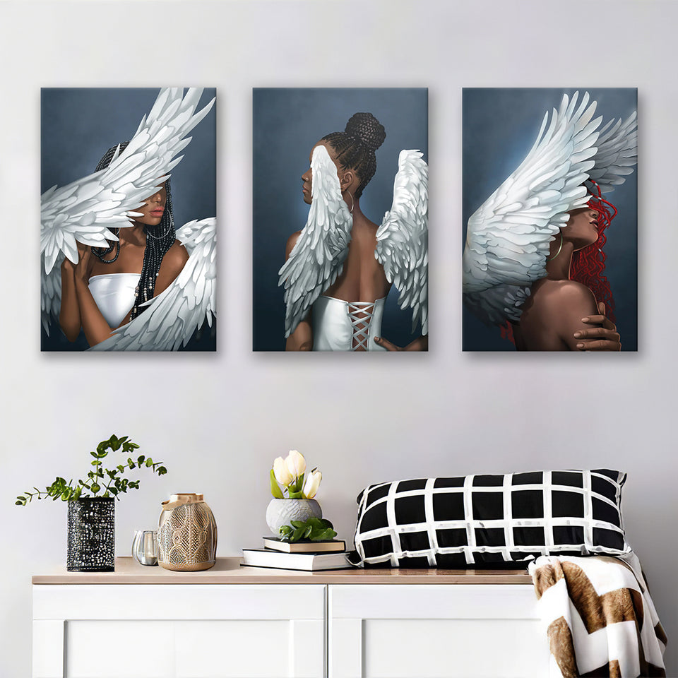 Rising Angels Canvas Set of 3 Piece Canvas Prints Wall Art Decor