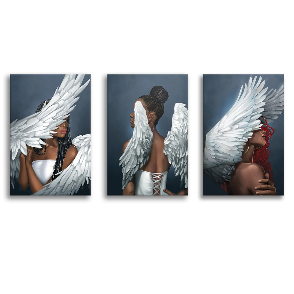 Rising Angels Canvas Set of 3 Piece Canvas Prints Wall Art Decor
