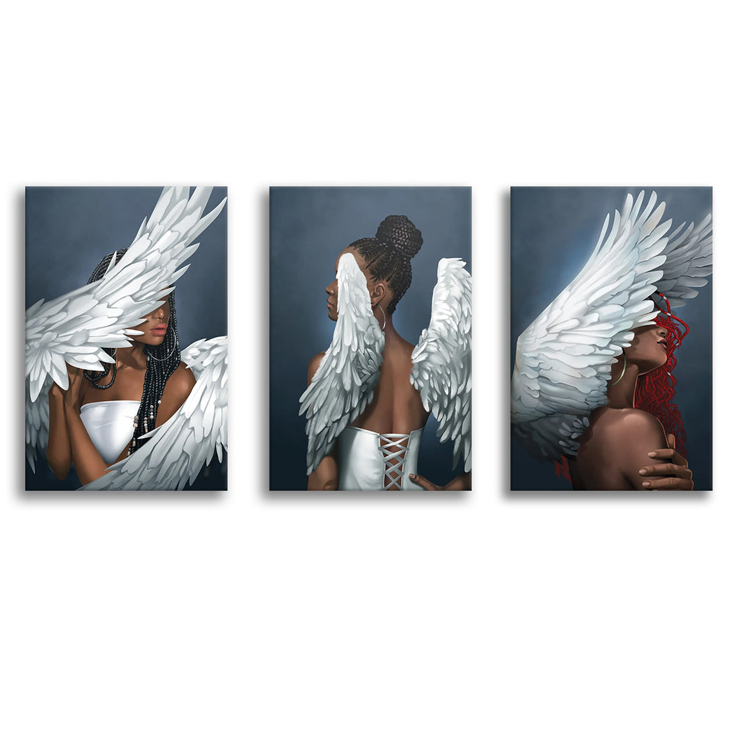 Rising Angels Canvas Set of 3 Piece Canvas Prints Wall Art Decor
