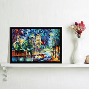River Of Paris Canvas Wall Art - Canvas Print, Framed Canvas, Painting Canvas