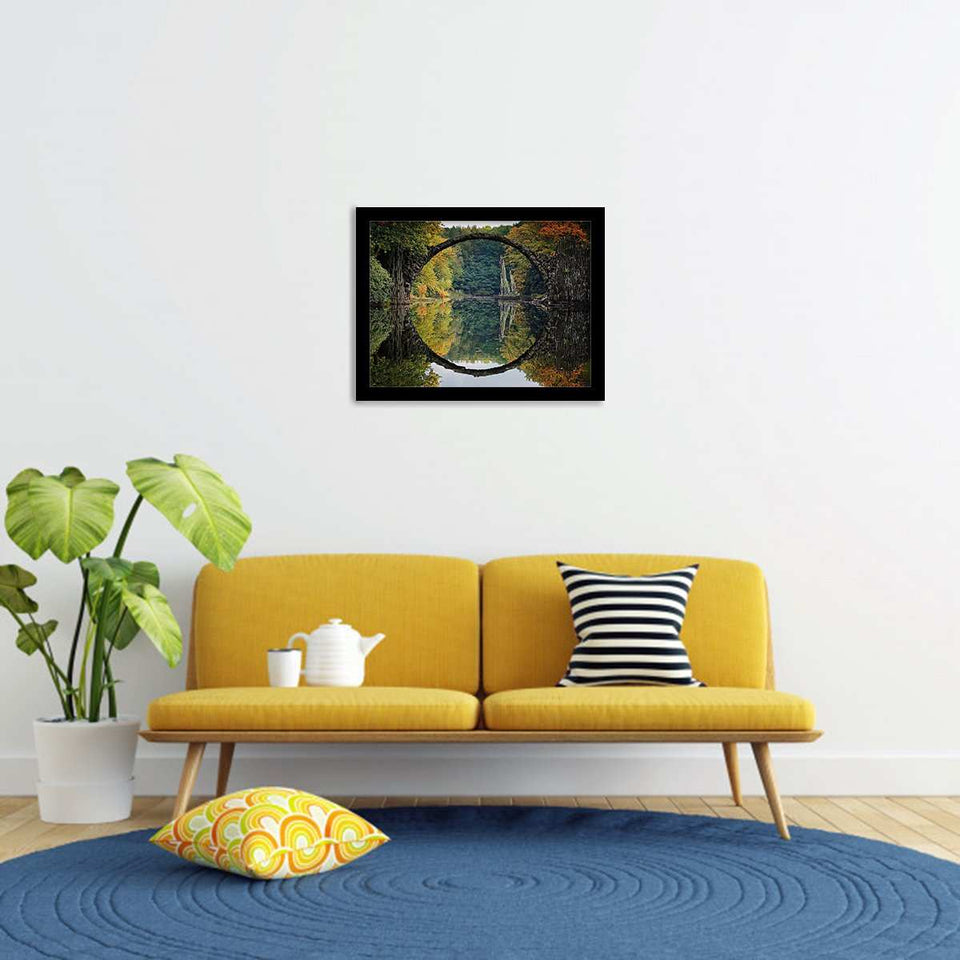 River in Germany-Forest art, Art print, Plexiglass Cover