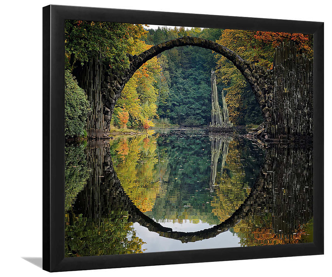 River in Germany-Forest art, Art print, Plexiglass Cover