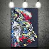 Roaring Lion Graffiti Art Style Canvas Prints Wall Art Decor - Painting Canvas, Home Decor, Art Print, Art For Sale