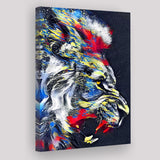 Roaring Lion Graffiti Art Style Canvas Prints Wall Art Decor - Painting Canvas, Home Decor, Art Print, Art For Sale