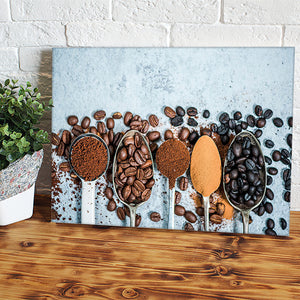 Roasted And Whole Ground Coffee Canvas Wall Art - Canvas Prints, Prints for Sale, Canvas Painting, Canvas On Sale
