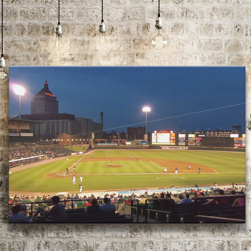 Rochester Red Wings Stadium Canvas Prints Frontier Field Wall Art,Sport Stadium Art Prints, Fan Gift, Wall Decor