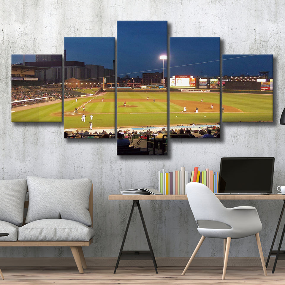 Rochester Red Wings Stadium Canvas Prints Frontier Field Wall Art,Multi Panels,Sport Stadium Art Prints, Fan Gift