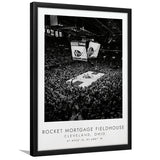 Rocket Mortgage Fieldhouse Cleveland Cavaliers Basketball Black And White Framed Art Prints Wall Art Decor, Framed Picture