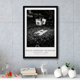 Rocket Mortgage Fieldhouse Cleveland Cavaliers Black And White Art Framed Canvas Prints Wall Art Home Decor, Floating Frame
