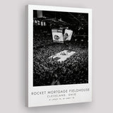 Rocket Mortgage Fieldhouse Cleveland Cavaliers Basketball Lovers Black And White Art Canvas Prints Wall Art Home Decor