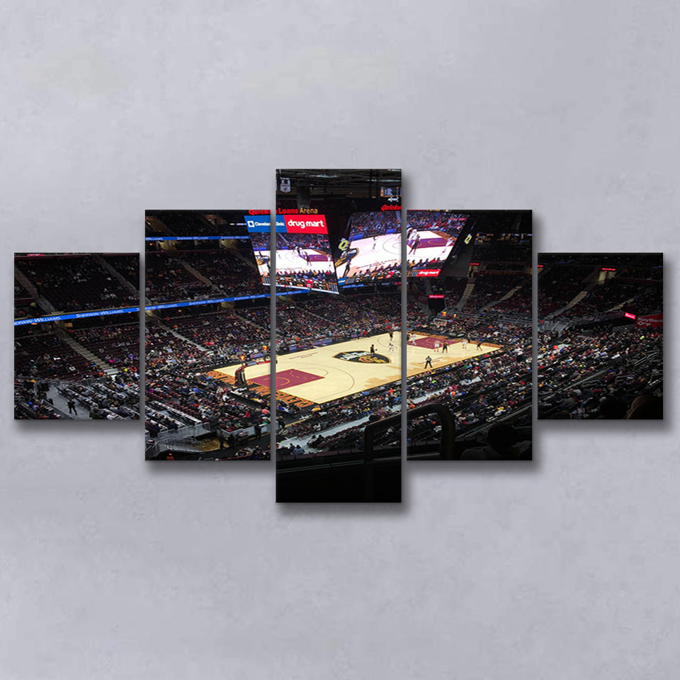 Rocket Mortgage Fieldhouse, Stadium Canvas, Sport Art, Large Canvas, Multi Panels, Canvas Prints Wall Art Decor