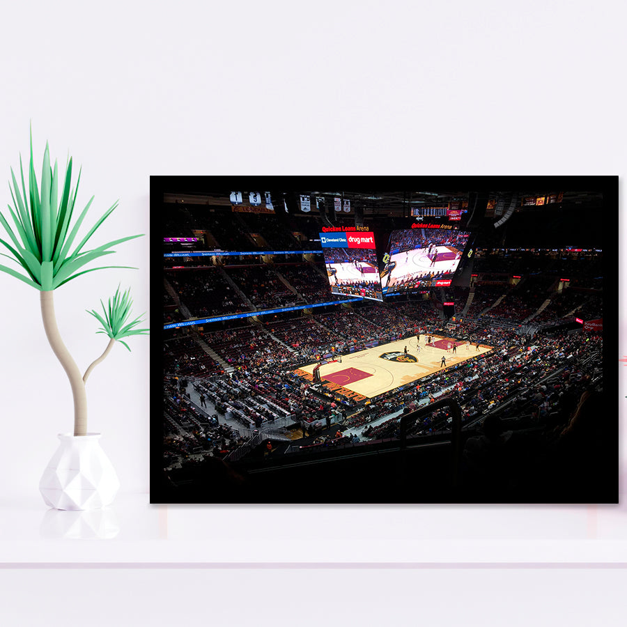 Rocket Mortgage Fieldhouse, Stadium Canvas, Sport Art, Gift for him, Framed Art Prints Wall Art Decor, Framed Picture