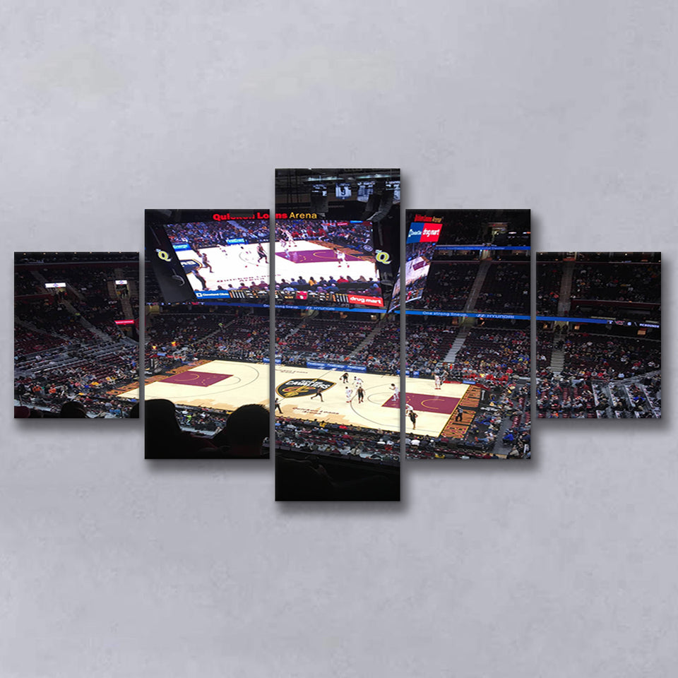 Rockets Mortgage Cavalier, Stadium Canvas, Sport Art, Large Canvas, Multi Panels, Canvas Prints Wall Art Decor
