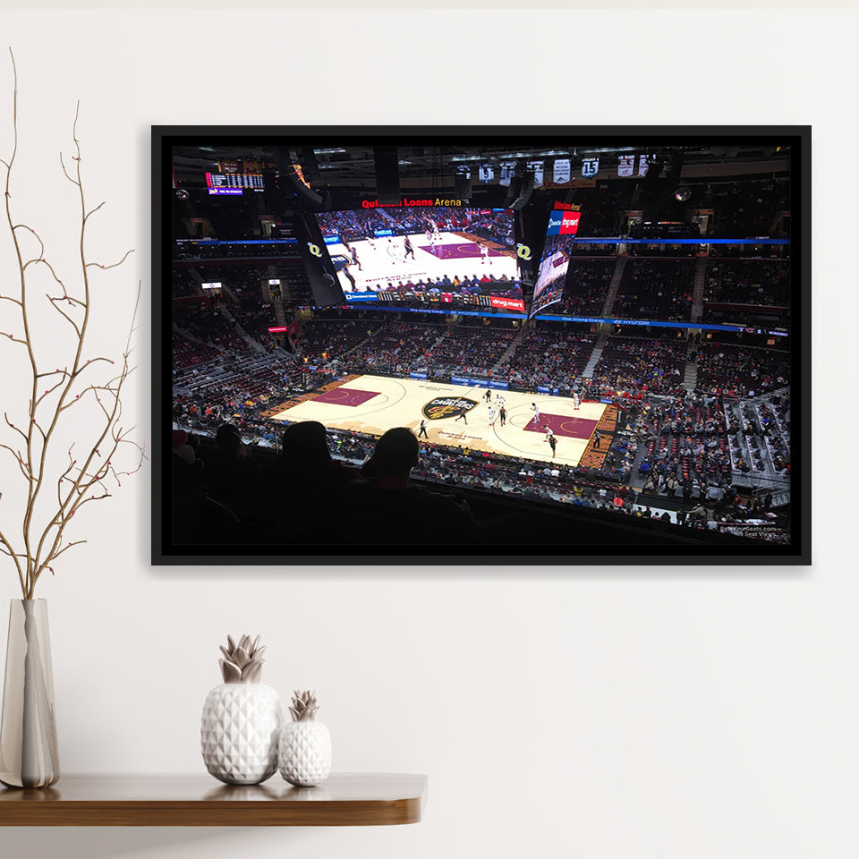 Rockets Mortgage Cavalier, Stadium Canvas, Sport Art, Gift for him, Framed Canvas Prints Wall Art Decor, Framed Picture