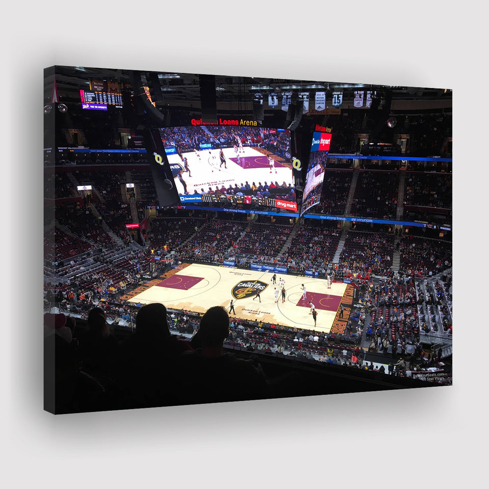 Rockets Mortgage Cavalier, Stadium Canvas, Sport Art, Gift for him, Fan Gift, Canvas Prints Wall Art Decor