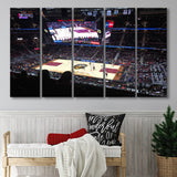 Rockets Mortgage Cavalier, Stadium Canvas, Sport Art, Gift for him, Multi Panels B, Canvas Prints Wall Art Decor