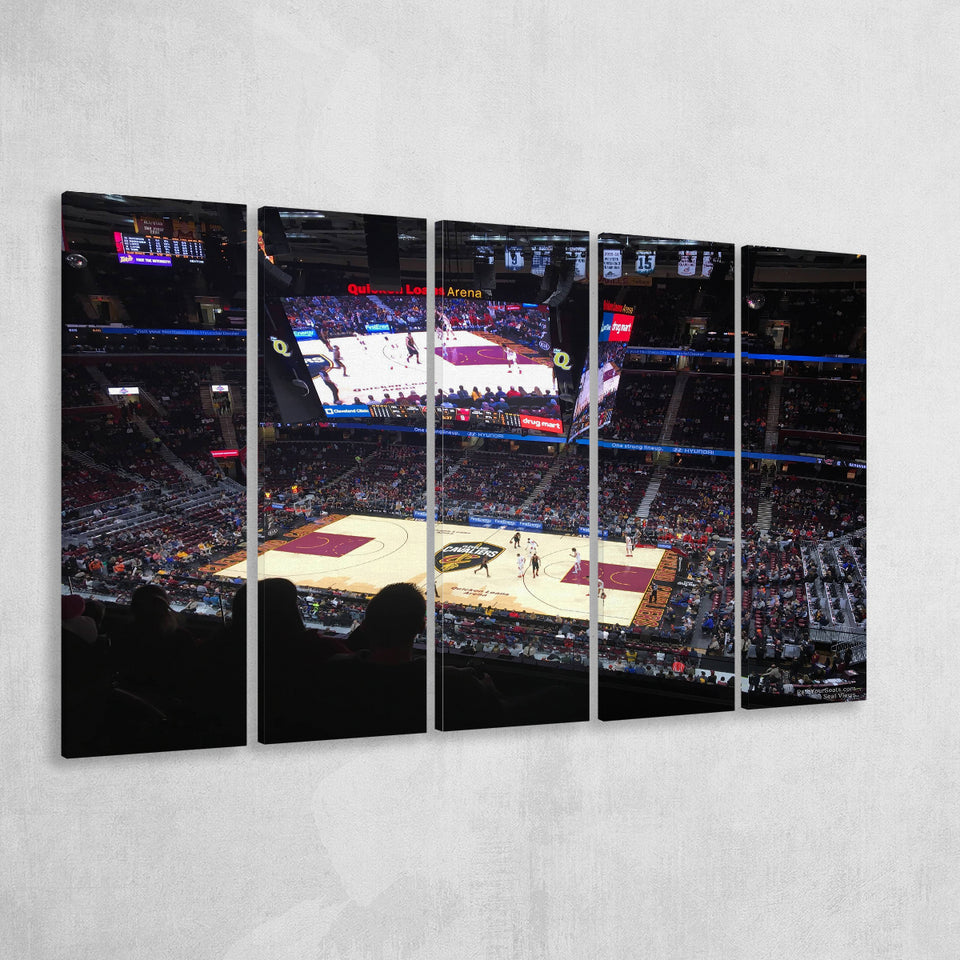 Rockets Mortgage Cavalier, Stadium Canvas, Sport Art, Gift for him, Multi Panels B, Canvas Prints Wall Art Decor