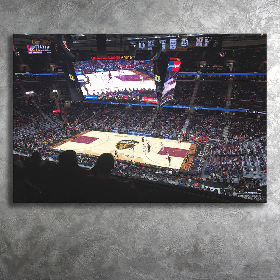 Rockets Mortgage Cavalier, Stadium Canvas, Sport Art, Gift for him, Fan Gift, Canvas Prints Wall Art Decor
