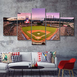 Rockies With Mixpanel Baseball Stadiums  5 Pieces Canvas Prints Wall Art - Painting Canvas, Multi Panel, Home Wall Decor, For Sale