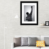 Rocky Win-Black and white Art, Art Print, Plexiglass Cover