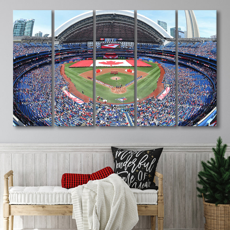 Rogers Centre Stadium in Toronto, Stadium Canvas, Sport Art, Gift for him, Multi Panels B, Canvas Prints Wall Art Decor