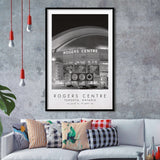 Rogers Centre Toronto Blue Jays Baseball Lovers Black And White Art Framed Art Prints Wall Art Decor, Framed Picture