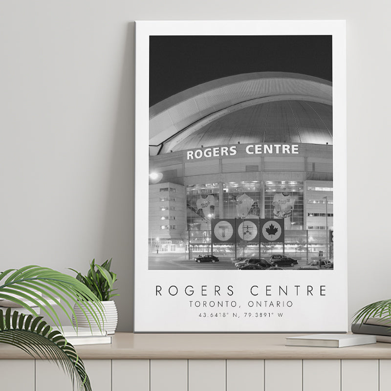 Rogers Centre Toronto Blue Jays Baseball Lovers Black And White Art Canvas Prints Wall Art Home Decor