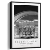 Rogers Centre Toronto Blue Jays Baseball Lovers Black And White Art Framed Canvas Prints Wall Art Home Decor, Floating Frame