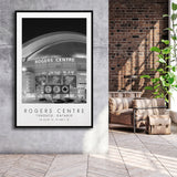 Rogers Centre Toronto Blue Jays Baseball Lovers Black And White Art Framed Canvas Prints Wall Art Home Decor, Floating Frame