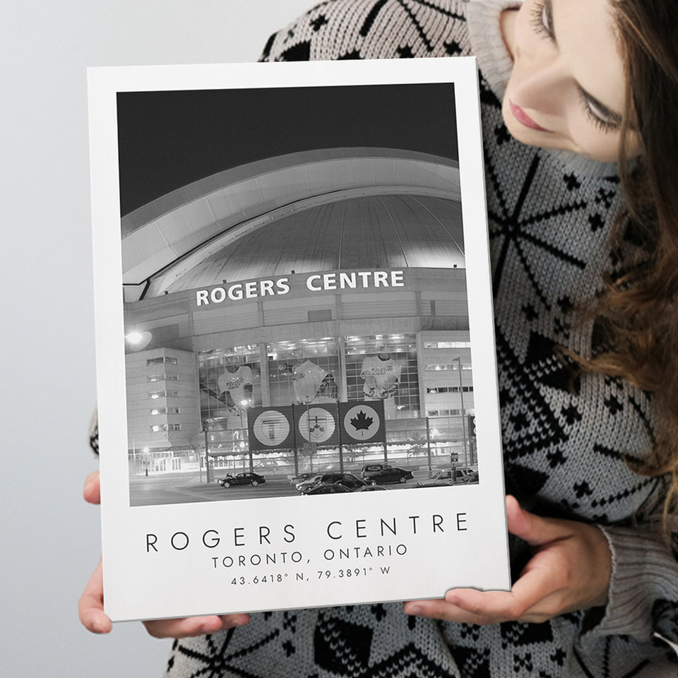 Rogers Centre Toronto Blue Jays Baseball Lovers Black And White Art Canvas Prints Wall Art Home Decor