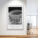 Rogers Centre Toronto Blue Jays Baseball Lovers Black And White Art Framed Canvas Prints Wall Art Home Decor, Floating Frame