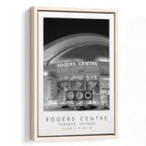 Rogers Centre Toronto Blue Jays Baseball Lovers Black And White Art Framed Canvas Prints Wall Art Home Decor, Floating Frame