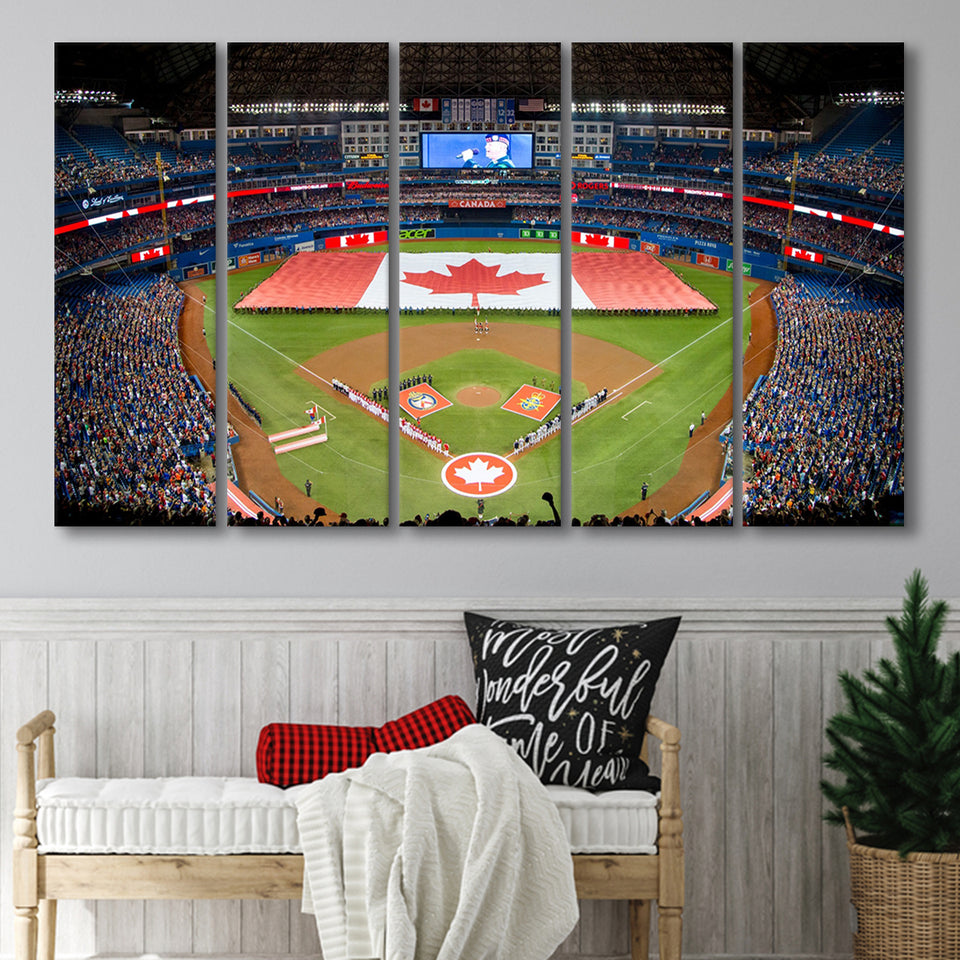 Rogers Centre in Toronto, Stadium Canvas, Sport Art, Gift for him, Multi Panels B, Canvas Prints Wall Art Decor