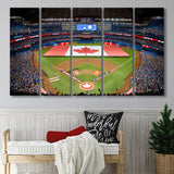 Rogers Centre in Toronto, Stadium Canvas, Sport Art, Gift for him, Multi Panels B, Canvas Prints Wall Art Decor