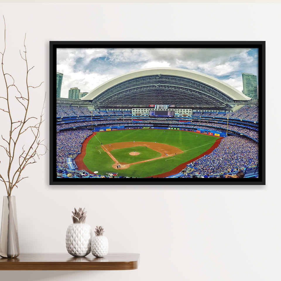 Rogers Stadium Aerial View, Stadium Canvas, Sport Art, Gift for him, Framed Canvas Prints Wall Art Decor, Framed Picture