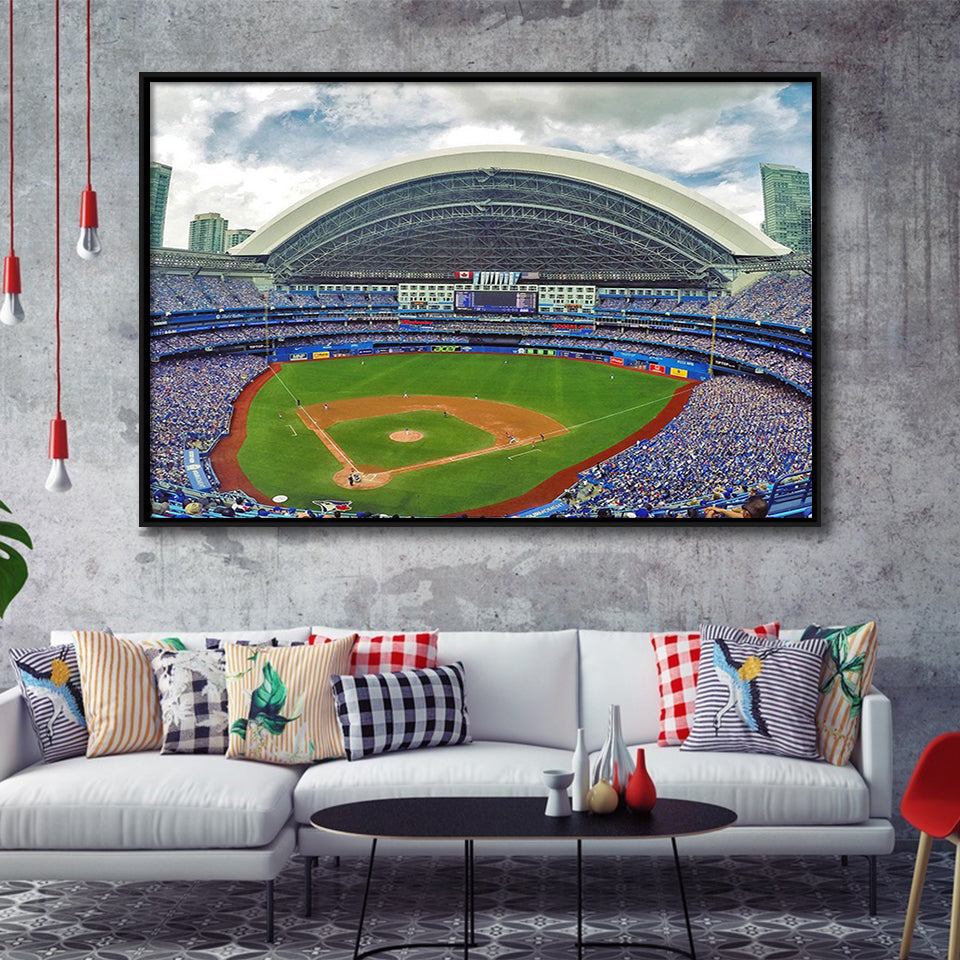 Rogers Stadium Aerial View, Stadium Canvas, Sport Art, Gift for him, Framed Canvas Prints Wall Art Decor, Framed Picture