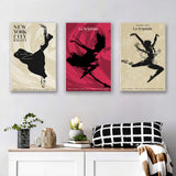 Romantic Ballet Wall Art Print Set Set of 3 Piece Canvas Prints Wall Art Decor