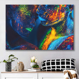 Romantic Colorful Kiss Canvas Prints Wall Art - Painting Canvas,Wall Decor, Painting Prints,For Sale