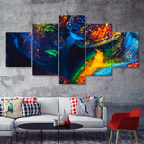 Romantic Colorful Kiss 5 Pieces Canvas Prints Wall Art - Painting Canvas,Wall Decor, Multi Panel,5 Panels