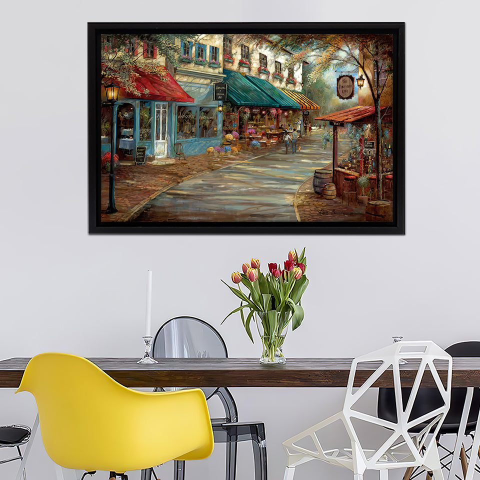 Romantic Interlude Framed Canvas Wall Art - Framed Prints, Prints for Sale, Canvas Painting