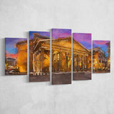 Rome Italy Pantheon Ancient Roman Temple 5 Pieces Mixed Canvas Prints Wall Art Home Decor