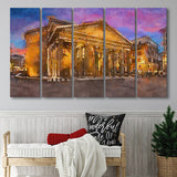 Rome Italy Pantheon Ancient Roman Temple 5 Pieces Extra Large Canvas Prints Wall Art Home Decor