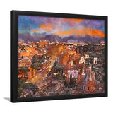 Rome Italy View Towards Colosseum Archeological City Art Watercolor Framed Art Prints Wall Art Decor,Framed Picture