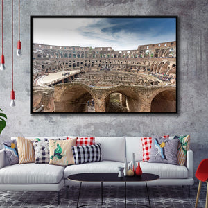 Rome Colosseum, Stadium Canvas, Sport Art, Gift for him, Framed Canvas Prints Wall Art Decor, Framed Picture