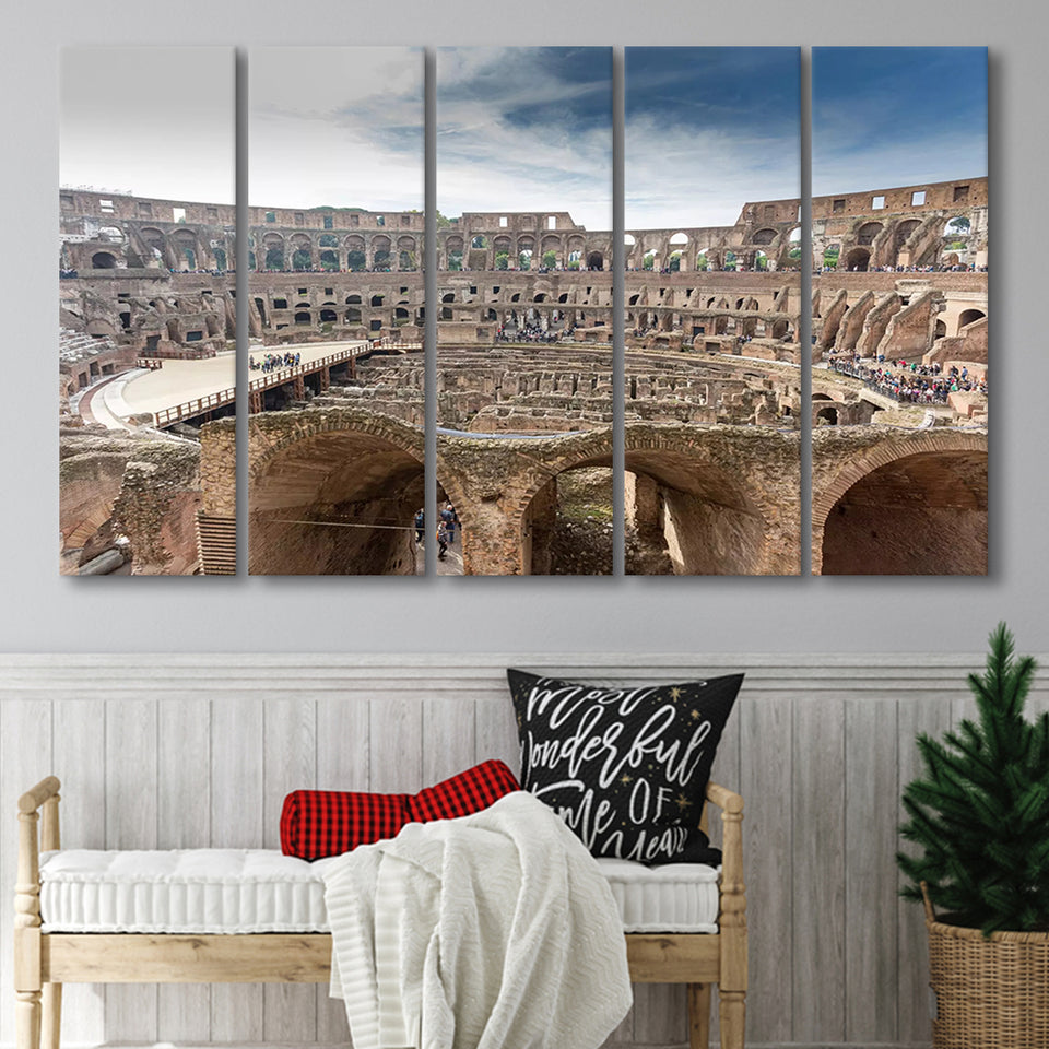 Rome Colosseum, Stadium Canvas, Sport Art, Gift for him, Multi Panels B, Canvas Prints Wall Art Decor