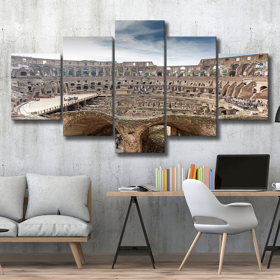 Rome Colosseum, Stadium Canvas, Sport Art, Large Canvas, Multi Panels, Canvas Prints Wall Art Decor